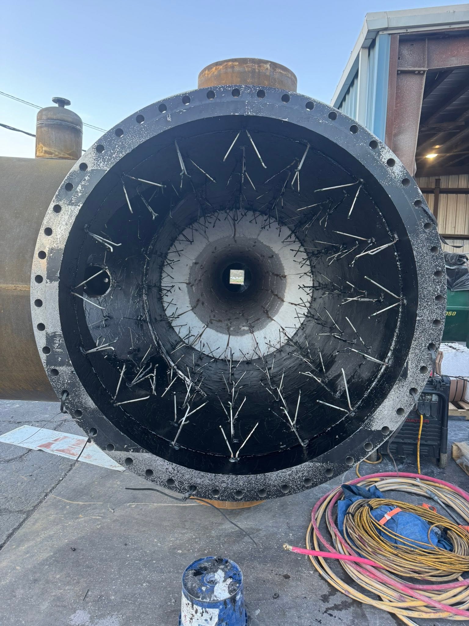 Boiler stack interior lining