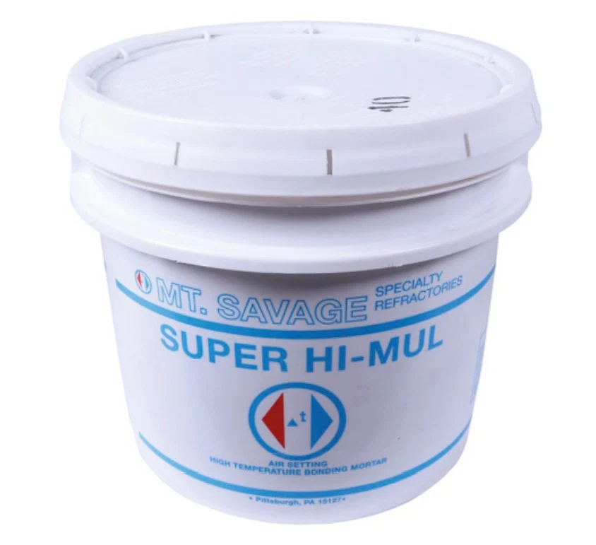 Pail of high temperature bonding mortar